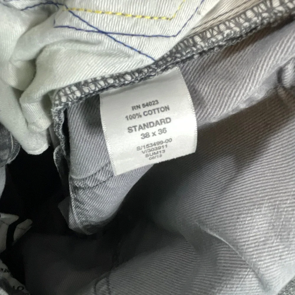 Vintage Gap Jeans Mens 38x36 Grey Standard Fit Straight Leg Denim Y2K Retro Fade
